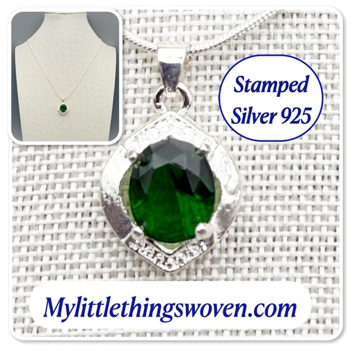 Faux emerald pendant - emerald,