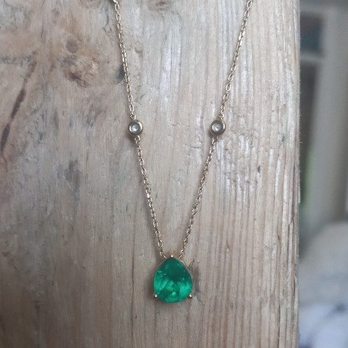 4ct lab created emerald and - created,