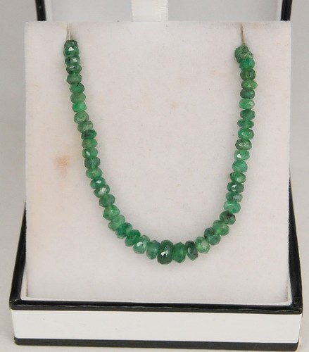Raw emerald stone necklace - raw,