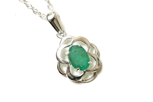 Sterling silver emerald - sterling,
