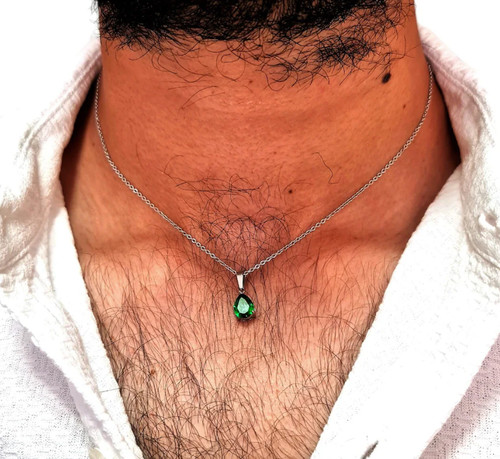 Emerald teardrop men - emerald, men's