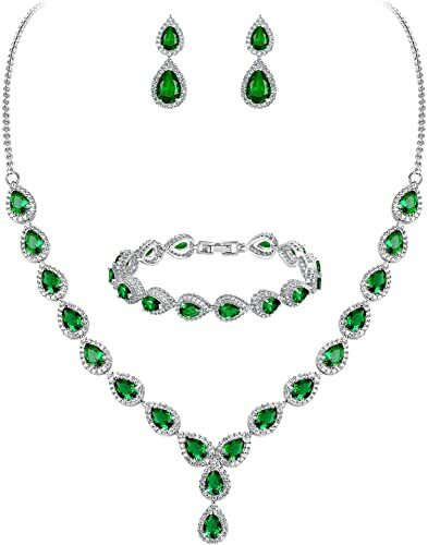 White gold finish green