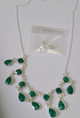 Natural emerald silver - natural, on