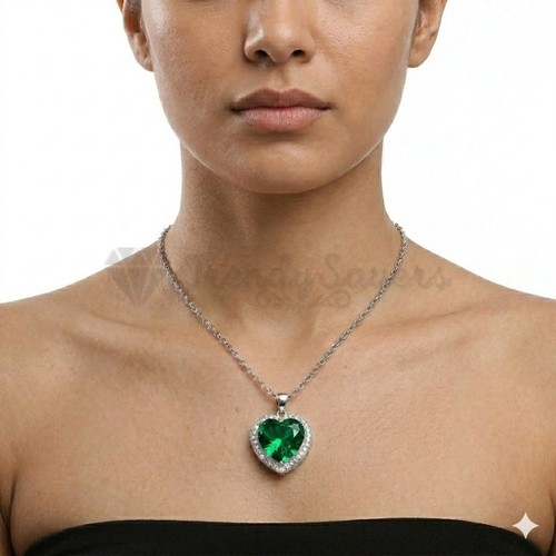 Emerald green heart - heart, crystal
