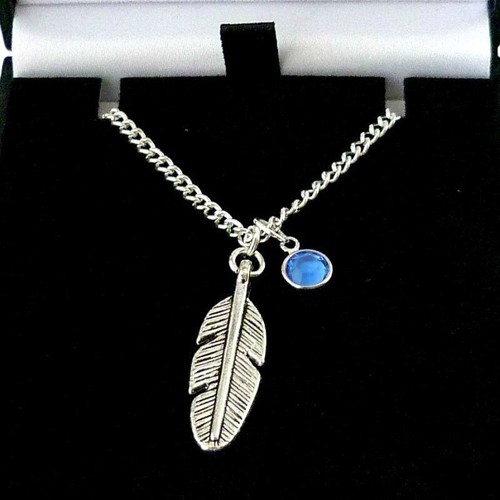 Silver feather necklace - feather,