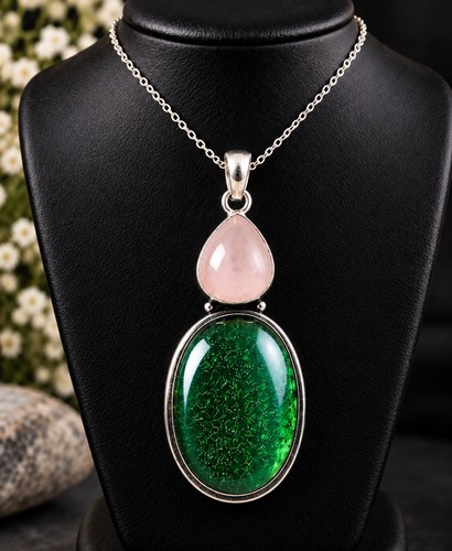 Emerald green dichroic - glass, &