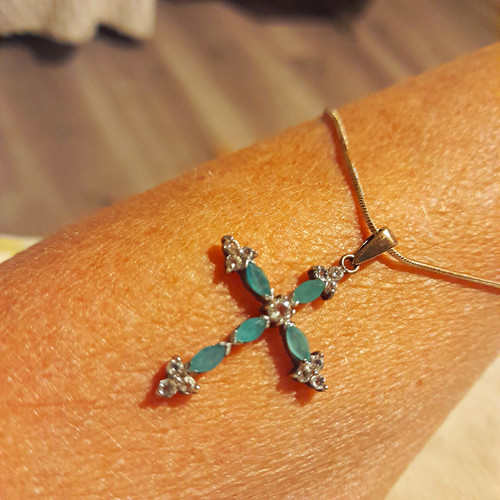 Silver cross and chain - and, .all