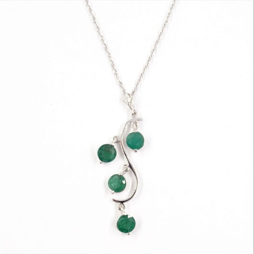 Elegant emerald pendant solid - elegant,