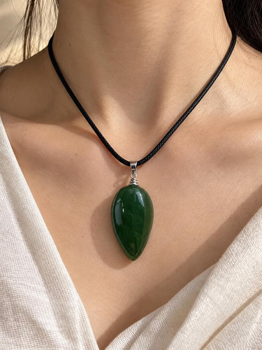 Natural nephrite jade pendant - nephrite,