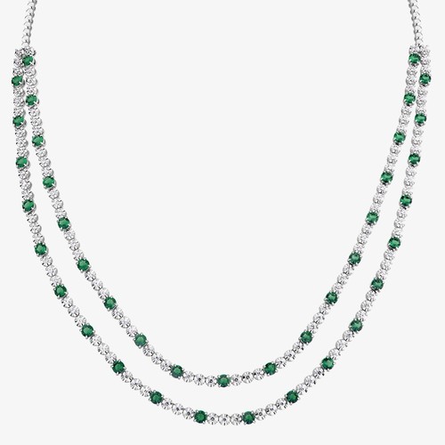18ct white gold emerald - 18ct,