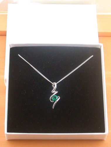 Sterling silver emerald lab - sterling,