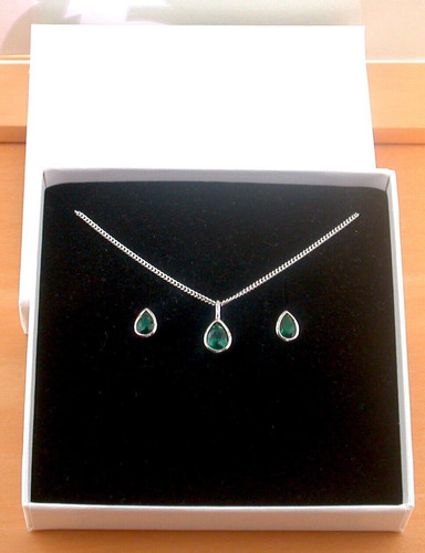 Sterling silver emerald - emerald, lab