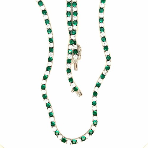 Silver 925 emerald tennis - silver,