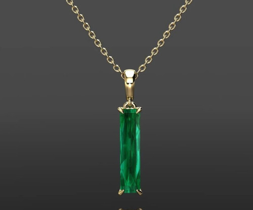 Natural baguette emerald gold - natural,