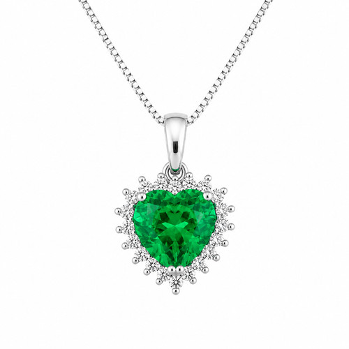 Simulated emerald heart - emerald,