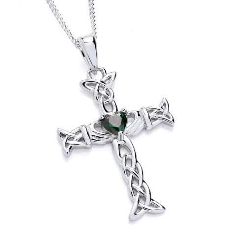 Sterling silver emerald - silver,